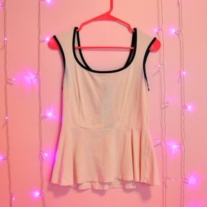 Baby Pink Peplum Top